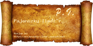 Pajenszky Ilmár névjegykártya